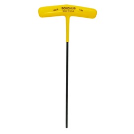 BONDHUS BT7/64 No. 13206 Hex T-Handle, 7/64 Inches, Total Length: 6.9 inches (174 mm), Shaft Length: 6.3 inches (160 mm), Handle Length: 3.1 inches (79 mm), Black Dyed