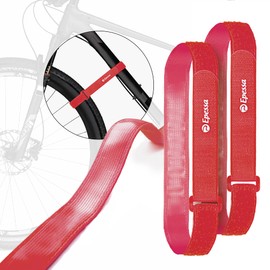Epessa Bike Rack Strap Bike Wheel Stabilizer Straps, Bike Strap with Stonger Gel Grip, Adjustable Bicycle Wheel Strap, Bike Tie Down Straps, Bike Straps for Rack(2xRed 30")