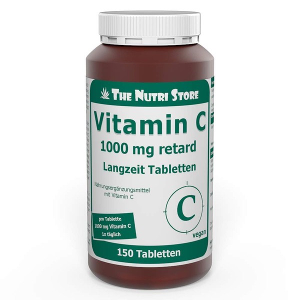 Vitamin C 1000 mg Long-Term Tablets Pack of 150 - 5 Month Supply