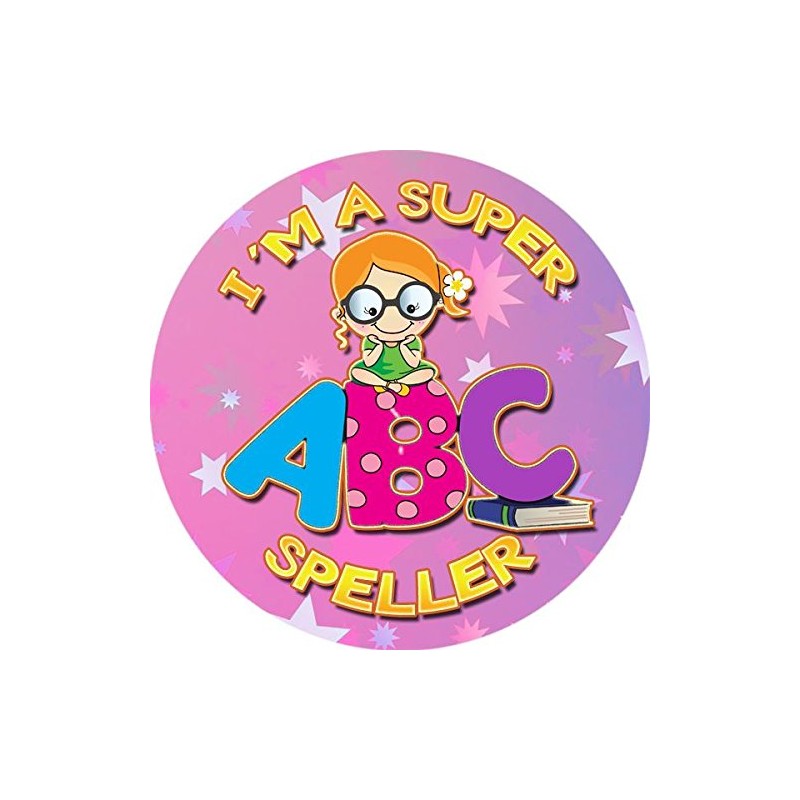 144 Super Speller 30 mm Reward Stickers for School Teachers,