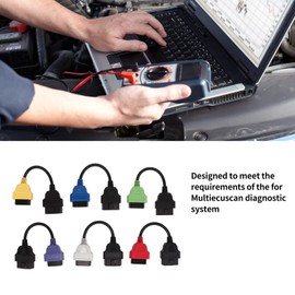 6 Pieces OBD2 for Multi-ECUScan Adapter Cable, OBD2 Diagnostic ECU Scan Tool Cable, Replacement for FIAT, Lancia