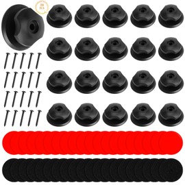 Anruyi 20Pcs Tie Down Hooks for Trailer, Trailer Net Fixing Hooks Plastic Trailer Cover Hooks Tarpaulin Button Hook Car Fastening Hooks for Trailer Net Car Boot Nets, with Screws