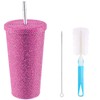 500ml Water Bottle Stainless Steel Rhinestone Decoration Vacuum Water Cup
