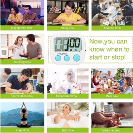 2 pcs Digital Large Kitchen Cooking Timer Countdown Clock Loud Alarm Magnetic