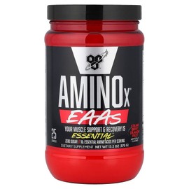 BSN AminoX EAA Strawberry Fruit Flavor 375g (13.2oz) BSN-01087, 1 piece, 375g / 비에스엔 AminoX EAA 딸기용과 맛 375g(13.2oz) BSN-01087, 1개, 375g