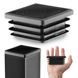 Lamellar plugs End caps for square pipe 80x80 mm 5 pcs. Black RAL 9005 Plastic End Caps 8x8 cm EMFA ®
