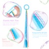 TOKUFAGU 12 PCS Colored Braided Hair Extensions for Kids, Beaded