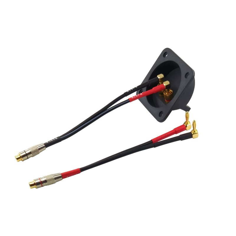 WJSTN RCA Female to Banana Plug Adapter Right Angle 4mm