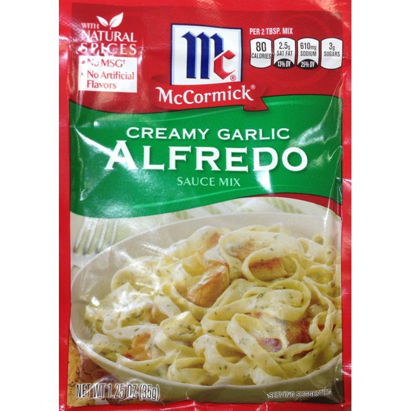 McCormick Creamy Garlic ALFREDO Sauce Mix 1.25oz (9 Packets)
