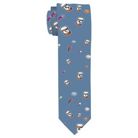 Dr Gifts Prescription Medication Tie Set Funny Novelty Tie for Medical Professionals 2-Pack Neckties