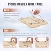 HappyPicnic Picnic Basket for 2, Handmade Wicker Picnic Set with