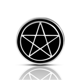 KILIPOL Pentagram Brooch Artist Shiny Jewelry Art Student Graduation Souvenir Gift Brooch Drip Oil Painted Enamel Pin Suitable for Hat Jacket Canvas Bag