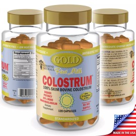 Sunshine Naturals Colostrum Skim Bovine 3 PACK 120 Capsules Made in the USA