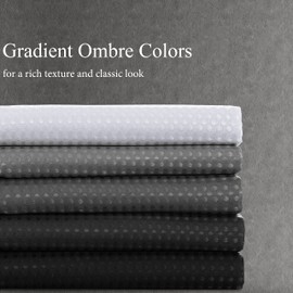 Extra Long Shower Curtain 84 Inches Black Shower Curtains for Bathroom Ombre Waffle Fabric Long Shower Curtain 84 Length Water Repellent Shower Curtain Liner with 12 Hooks 72x84