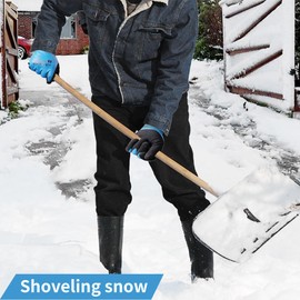 MANUSAGE Winter glove, Hi-vis Blue Polyester Shell Outside, with Latex Smooth Coating,Sandy Latex Coating on Palm and Thumb,3 Pairs, Medium