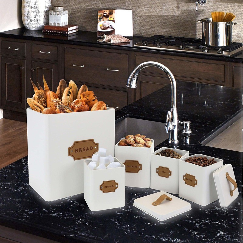 MegaChef Kitchen Food Storage and Organization 5 Piece Canister Set