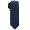 Kebocis Corbata de algodón de color sólido para hombre, Azul