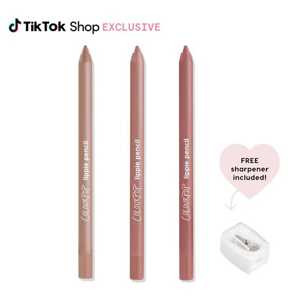 ColourPop Lippie Pencil Trio + Free Sharpener - Exclusive Set:_Bundle-CoolBesties