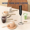 YSSOA Electric Milk Frother Handheld with Stainless Steel Stand Battery