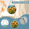 Xuoxeji Sunflower Stained Glass Ornaments, 20cm/7.87in Sunflower Kitchen Decor, Sunflower