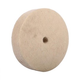 MAGT Polishing Disc, 1 Piece 100 x 25 mm 4 Inch Felt Polishing Disc Round Disc Wool Felt Polishing Disc for Polishing Glass Metal Silver Gold (Beige)