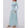 ZESICA Women's Long Sleeve Spring Maxi Dress 2025 Crewneck Knit
