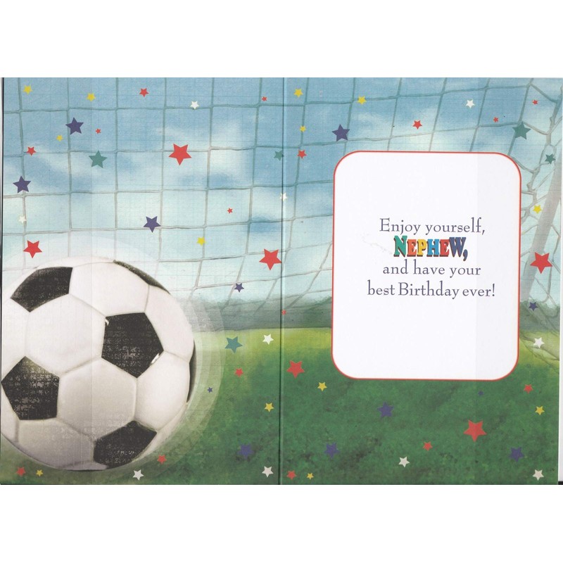 Happy Birthday Card - Nephew - Football