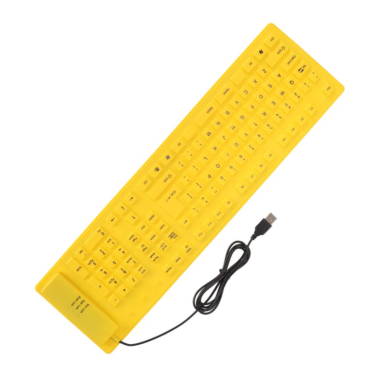 Foldable Silicone Keyboard 108 Keys Silicone Foldable USB Wired Waterproof