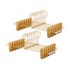 Fazanwey Gold Pants Hangers with 2-Adjustable Clip,Skirt Hangers Metal Clip