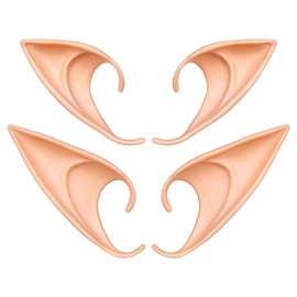 Aomig Elf Ears, 2 Pairs Fairy Pixie Elf Ears for Children and Adults, Party Elf Ears, Cosplay Accessories for Halloween, Carnival, Party Decorations