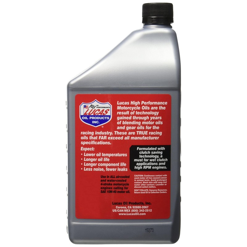 Lucas Oil Motor Oil, High Performance, 10W40, Semi-Synthetic, 1 qt