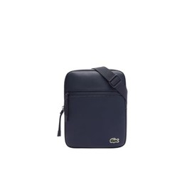 Lacoste Mens Medium LCST Zippered Petit Piqué Crossover Bag, Navy Eclipse, One Size
