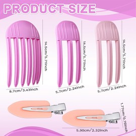 Volume Clips Hair for Fluffy Bangs No Creases Hair Clip - Olumen Hair for Fluffy Pony Hair Clip Curls Hair Styling Set for Voluminous Hairstyles - 3 Piece Set with 2 x 3 Teeth Combs