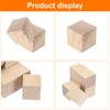 MECCANIXITY Wood Blocks, 3"x3"x3" Square Unfinished Wood Cube for DIY,