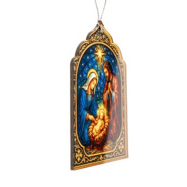 Nativity Mary and Baby Jesus Ornament – nativity ornament – religious gifts – christian decor – christmas ornament – Suncatcher effect stained glass window hanging – Car Hanging