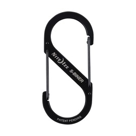 Nite Ize S-Biner - Mosquetones duales, acero inoxidable, unisex, adulto, negro, paquete de 3, tamaños 2, 3, 4
