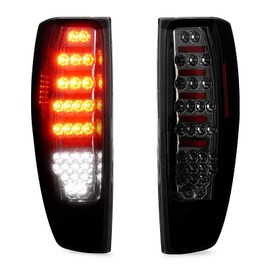 Tresound LED Tail Light for Chevy Colorado 2004-2012, GMC Canyon 2004-2012 Rear Taillight Assembly Chrome Housing Smoked Lens
