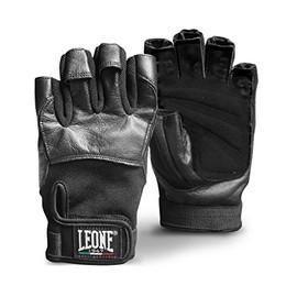 LEONE 1947, Gym Gloves, Unisex Adult, Black, XL, AB713