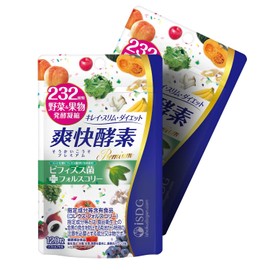 ISDG Invigorating Enzyme Supplement, 232 Types of Natural Vegetables and Fruits, Compound Plant Fermentation Powder, Bifidobacteria, Premium, Formulated with Coleus Forccoli, Diet, Digestive Enzyme, Supplement, Dietary Fiber, Plant Enzymes, Made in Japan, 120 Tablets, 30 Day Supply (Set of 2)