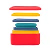 FENGCHEN Silicone Food Storage Containers Set - 4 Sizes &