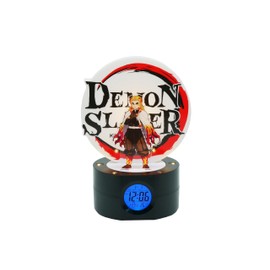 TEKNOFUN 811753 Demon Slayer Rengoku Kyojuro Light Alarm Clock, Black
