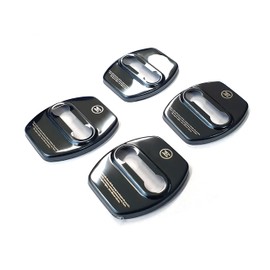 Stainless Steel Car Door Lock Striker Cover Glossy Black Decoration and Protection Buckle Trim Compatible with Kia Stinger