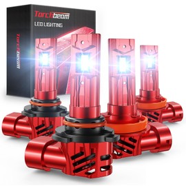 Torchbeam 9007/HB5 Fog Lamps Super Bright 32000LM, Wireless 1:1 Size For Replacement, Error-free 9007/HB5 Fog Bulbs 6500K,3Mins Quick Installation, Pack of 2