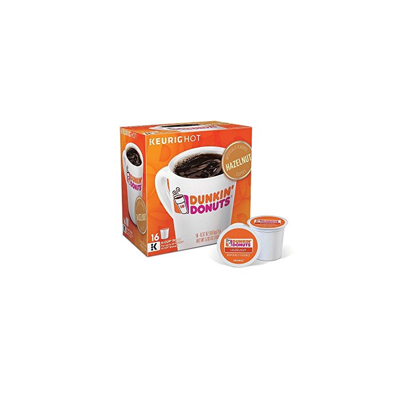 Dunkin' Hazelnut Coffee 16 Count K-Cup Pods (Packaging May Vary)
