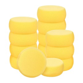 12 Pcs Painting Sponge, Round Art Sponges Paint Sponges 3 inch Yellow Sponge Paint Brushes Pottery Painting for Face Painting Pottery Ceramics Art Crafts