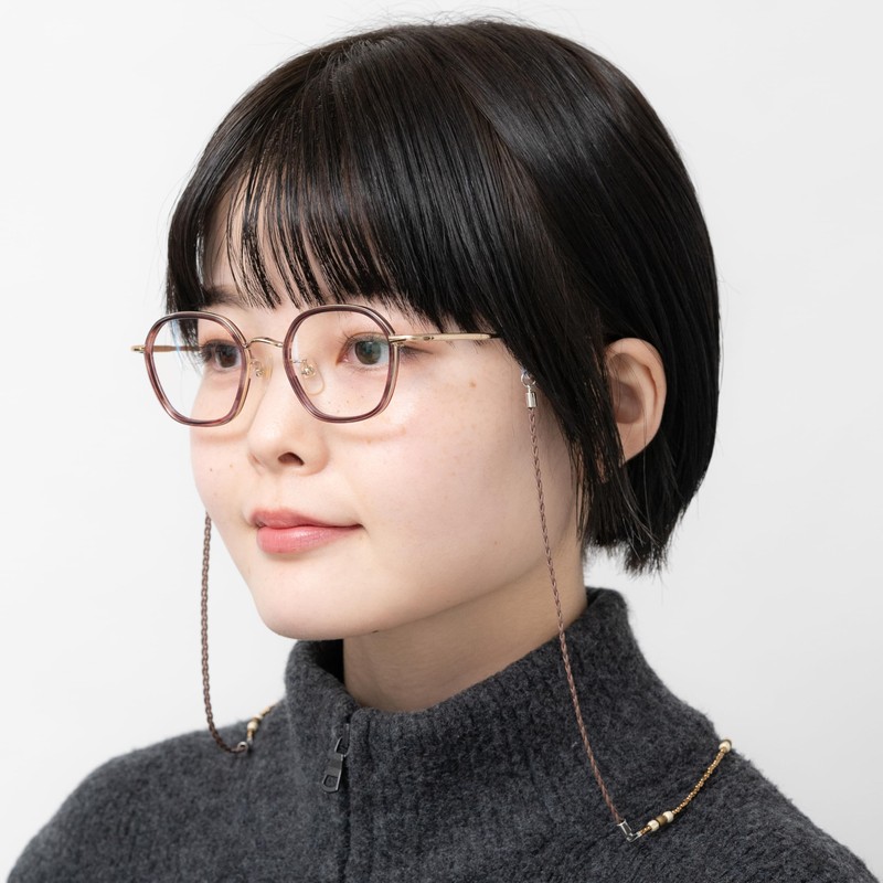 meigan 9404-02 Fashionable Women's Glasses Chain, Silver Pearlized Beads, Tangle-Free