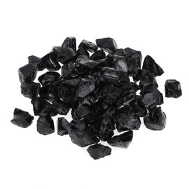 Mr. Fireglass Crushed Fire Glass for Natural or Propane Fire Pit Fireplace and Landscaping,10 lb High Luster Black