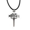FORGIVEN JEWELRY Nail Cross Crown of Thorns Large Mens Pewter