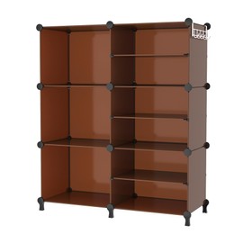 AWTATOS Closet Organizer 6 Cube Storage Shelves Portable Closet Clothes Organizers and Storage Stackable Cubby Shelving for Closet Bedroom Living Room Office Cocoa Brown
