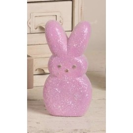 Bethany Lowe 6” Peeps Pastel Purple Easter Bunny Figure W Sugar Glitter NWT